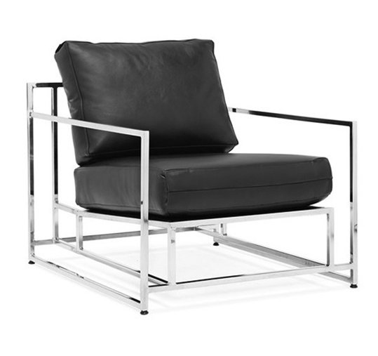 Кресло Black Calfskin Armchair Черный Кресло Black Calfskin Armchair Черный в Тюмени | Loft Concept