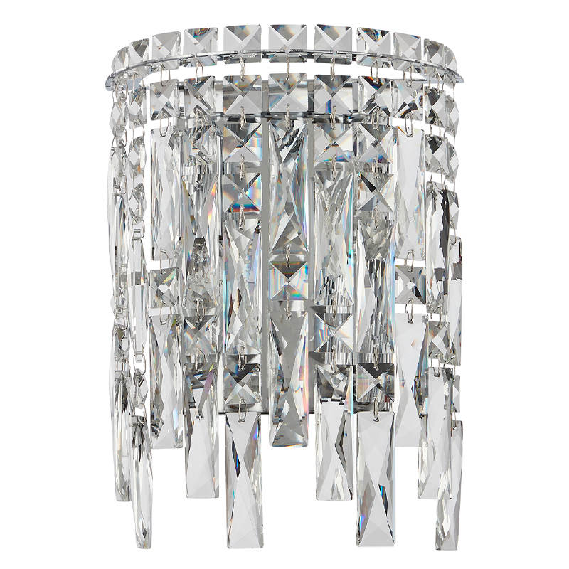 Бра с хрустальными подвесками прозрачного цвета Хром Ludivine Lighting Хром Прозрачный Бра с хрустальными подвесками прозрачного цвета Хром Ludivine Lighting Хром Прозрачный в Тюмени | Loft Concept