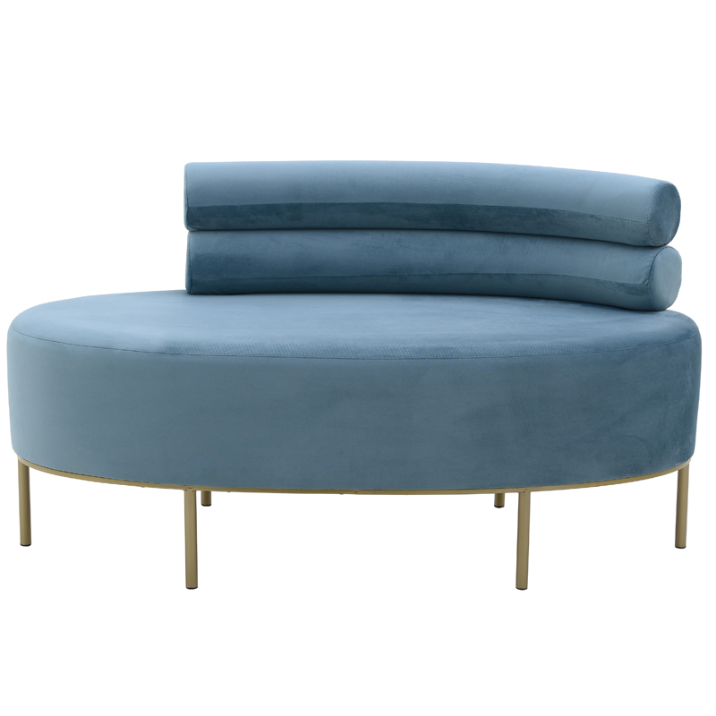 Кушетка Fening Lounge Blue Светло-синий Золотой Кушетка Fening Lounge Blue Светло-синий Золотой в Тюмени | Loft Concept