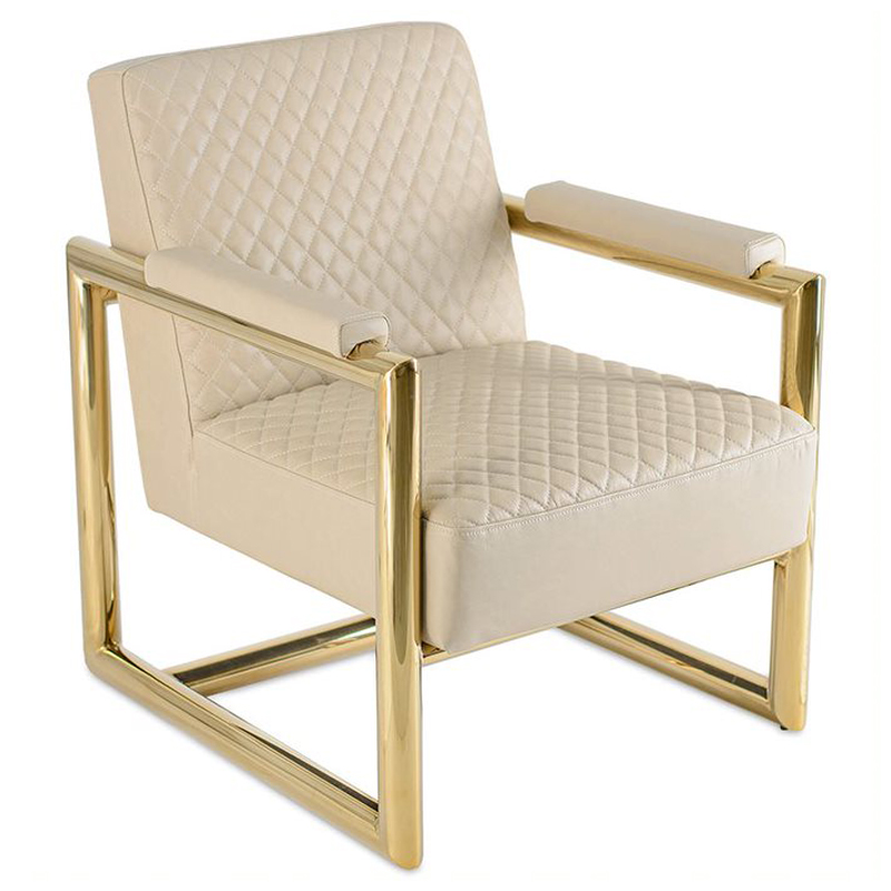 Кресло Gautselin Armchair cappuccino Бежевый Глянцевое золото Кресло Gautselin Armchair cappuccino Бежевый Глянцевое золото в Тюмени | Loft Concept