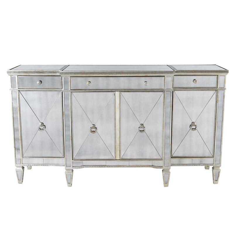 Комод зеркальный Celso Mirrored Chest of drawers 3 ящика и 4 дверцы Зеркало Комод зеркальный Celso Mirrored Chest of drawers 3 ящика и 4 дверцы Зеркало в Тюмени | Loft Concept