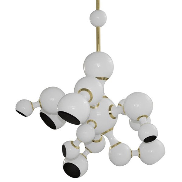Люстра Atomic Suspension white Delightfull Золотой Белый Люстра Atomic Suspension white Delightfull Золотой Белый в Тюмени | Loft Concept