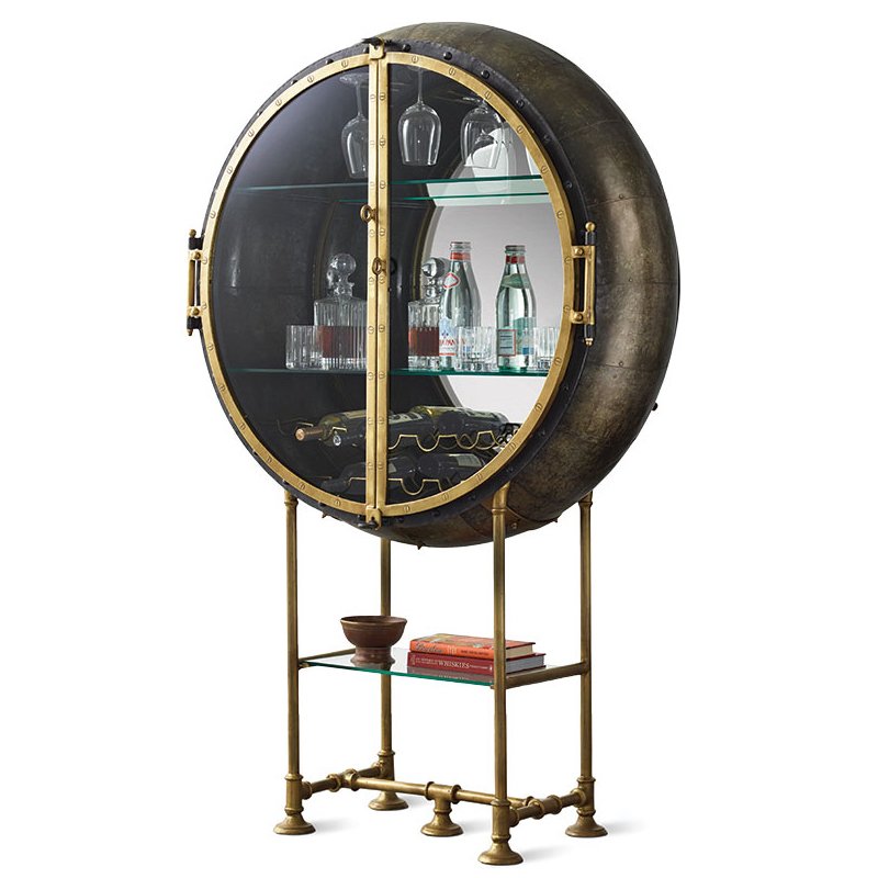 Шкаф Porthole Bar Restoration Hardware Латунь Шкаф Porthole Bar Restoration Hardware Латунь в Тюмени | Loft Concept