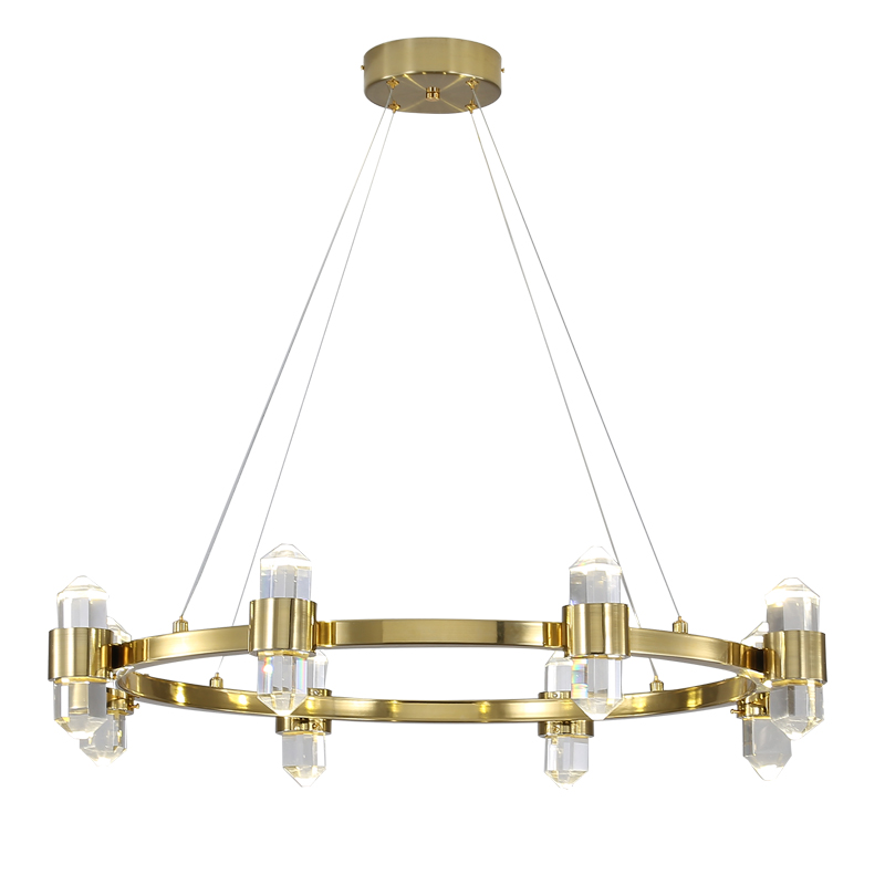 Люстра Crystal Ring Chandelier Brass Латунь Прозрачный Люстра Crystal Ring Chandelier Brass Латунь Прозрачный в Тюмени | Loft Concept