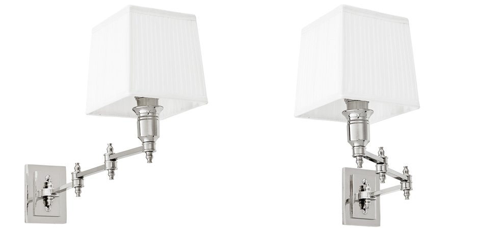 Бра Wall Lamp Lexington Swing Nickel+White Бра Wall Lamp Lexington Swing Nickel+White - Loft-Concept в Тюмени