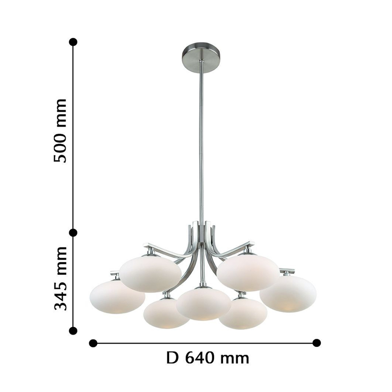 Люстра с овальными белыми плафонами Mushrooms Lamp Люстра с овальными белыми плафонами Mushrooms Lamp в Тюмени