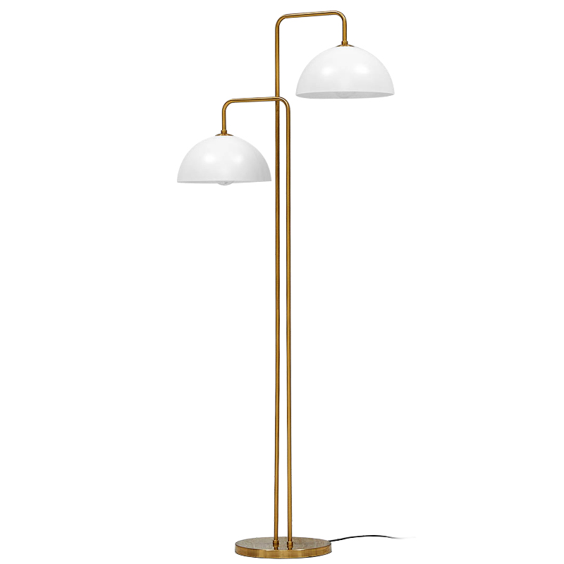 Торшер Haworth Floor Lamp Золотой Белый Торшер Haworth Floor Lamp Золотой Белый в Тюмени | Loft Concept