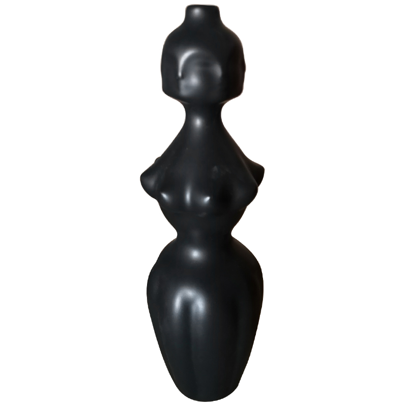 Декоративная ваза OLYMPIA VASE Black Vase Черный Декоративная ваза OLYMPIA VASE Black Vase Черный в Тюмени | Loft Concept
