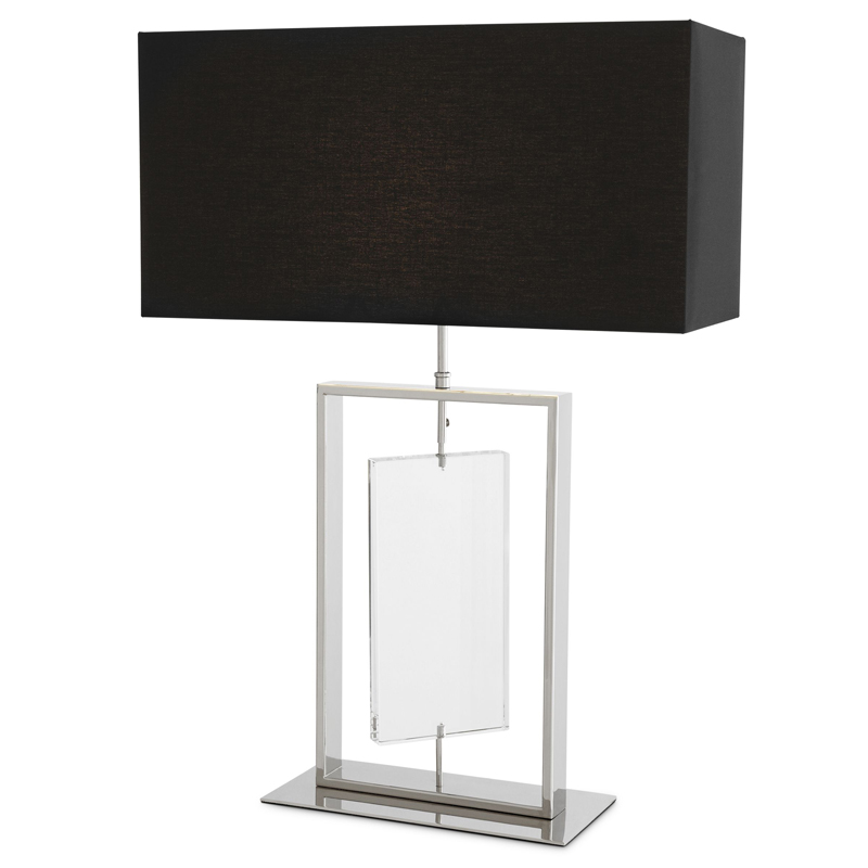 Настольная лампа Eichholtz Table Lamp Forum Никель Черный Прозрачный Настольная лампа Eichholtz Table Lamp Forum Никель Черный Прозрачный в Тюмени | Loft Concept