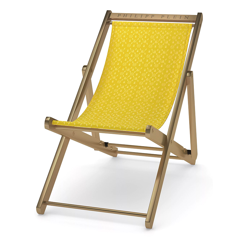 Кресло Philipp Plein Deck Chair Жёлтое Желтый Золотой Кресло Philipp Plein Deck Chair Жёлтое Желтый Золотой в Тюмени | Loft Concept