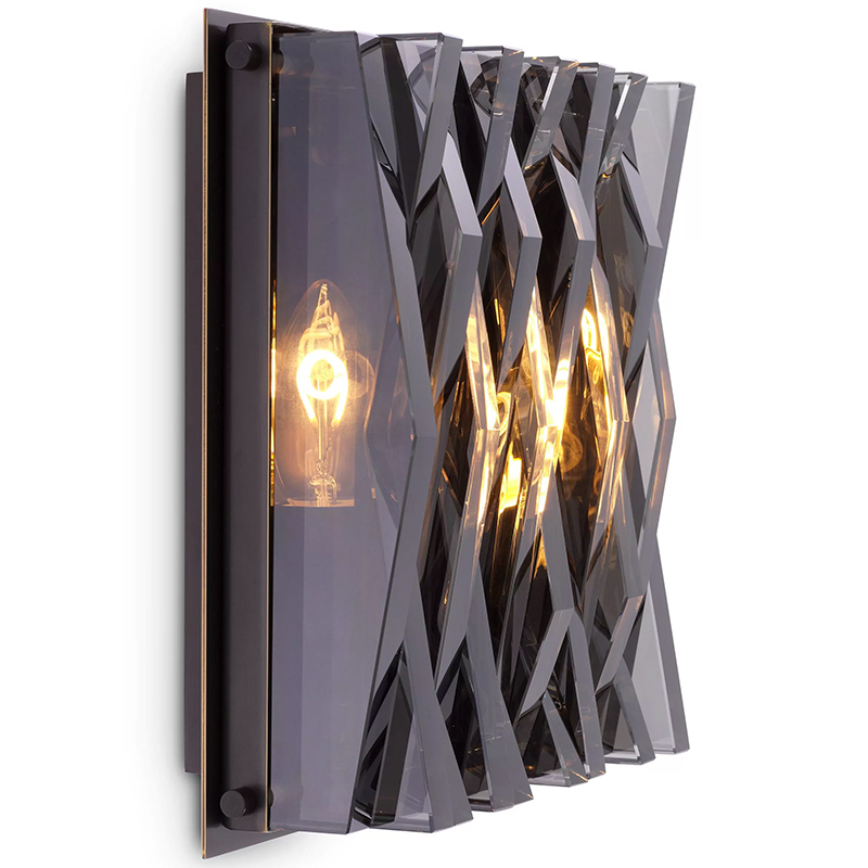Бра Wall Lamp Nuvola S Smoke Латунь Стекло Смок Бра Wall Lamp Nuvola S Smoke Латунь Стекло Смок в Тюмени | Loft Concept