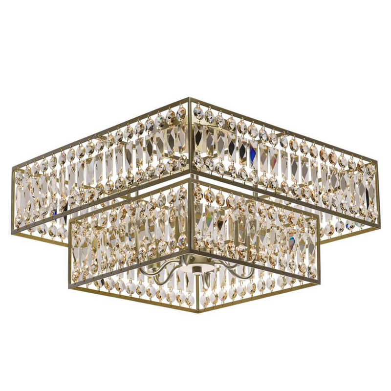 Потолочный светильник Crystal Inserts Lamp amber 6 Янтарь (Amber) Золотой Потолочный светильник Crystal Inserts Lamp amber 6 Янтарь (Amber) Золотой в Тюмени | Loft Concept