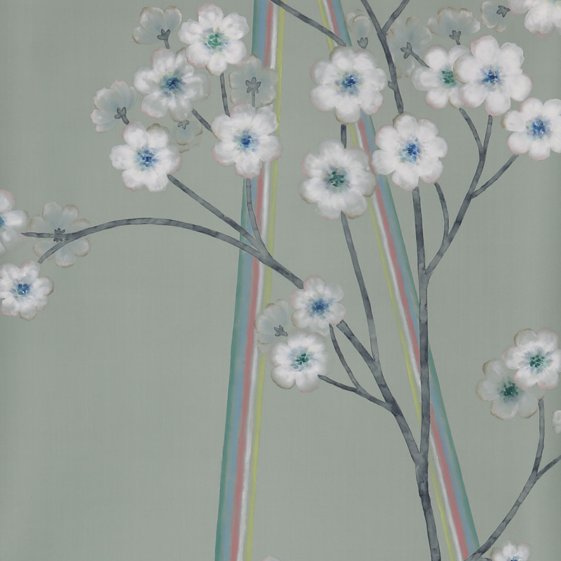 Обои ручная роспись Anemones in Light Daybreak on Blue Grey dyed silk Обои ручная роспись Anemones in Light Daybreak on Blue Grey dyed silk в Тюмени | Loft Concept