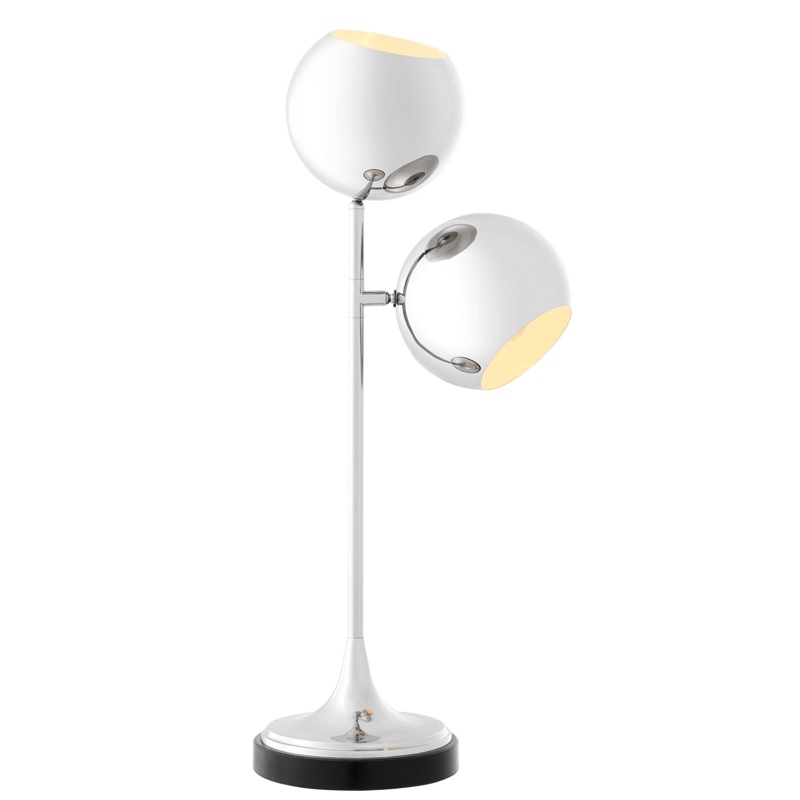 Настольная лампа Eichholtz Table Lamp Compton Nickel Никель Черный Настольная лампа Eichholtz Table Lamp Compton Nickel Никель Черный в Тюмени | Loft Concept