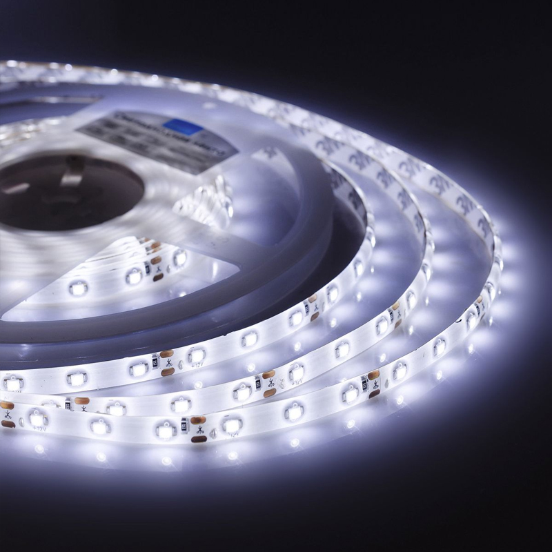 Светодиодная влагозащищенная лента 4,8W/m 60LED/m 3528SMD холодный белый Белый Светодиодная влагозащищенная лента 4,8W/m 60LED/m 3528SMD холодный белый Белый в Тюмени | Loft Concept