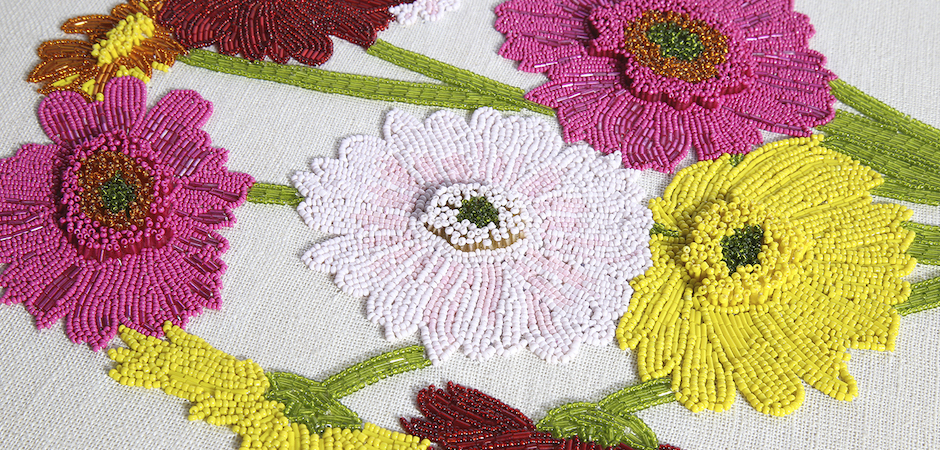 Панно Jonathan Adler FLOWER BEADED WALL ART Панно Jonathan Adler FLOWER BEADED WALL ART - Loft-Concept в Тюмени
