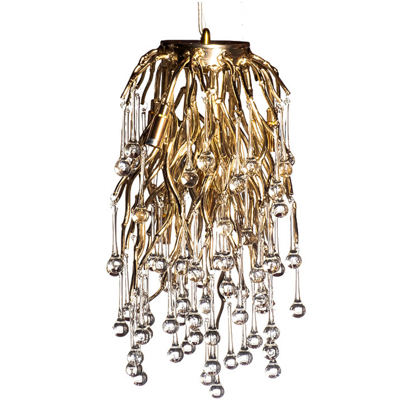 Подвесной светильник Droplet Gold Hanging Lamp Золотой Прозрачный Подвесной светильник Droplet Gold Hanging Lamp Золотой Прозрачный в Тюмени | Loft Concept