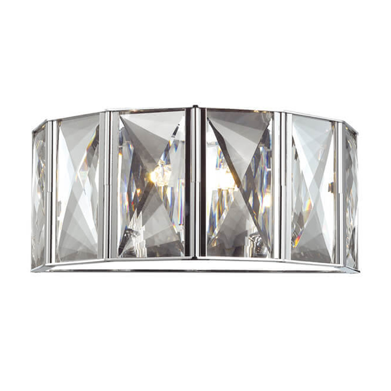Бра Tiers Crystal Light Chrome Хром Прозрачный (Transparent) Бра Tiers Crystal Light Chrome Хром Прозрачный (Transparent) в Тюмени | Loft Concept