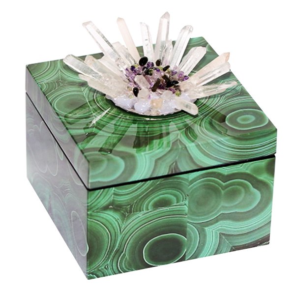 Шкатулка stone Flower Malachite Малахит (зеленый) Шкатулка stone Flower Malachite Малахит (зеленый) в Тюмени | Loft Concept