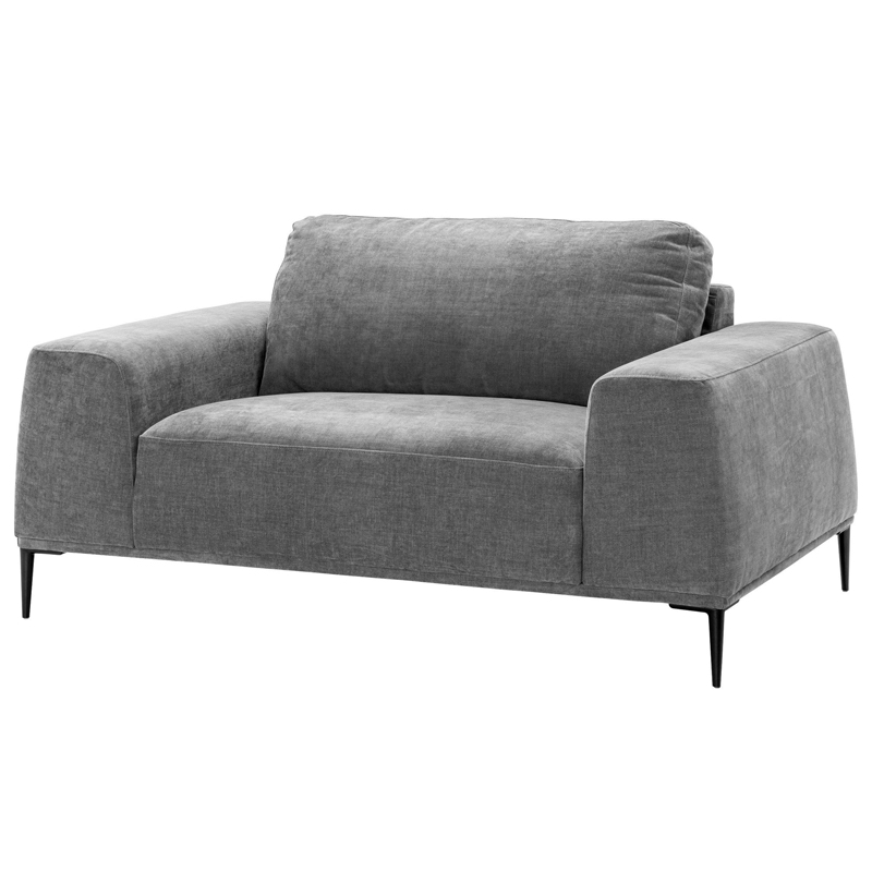 Кресло Eichholtz Loveseat Montado grey Серый Черный Кресло Eichholtz Loveseat Montado grey Серый Черный в Тюмени | Loft Concept