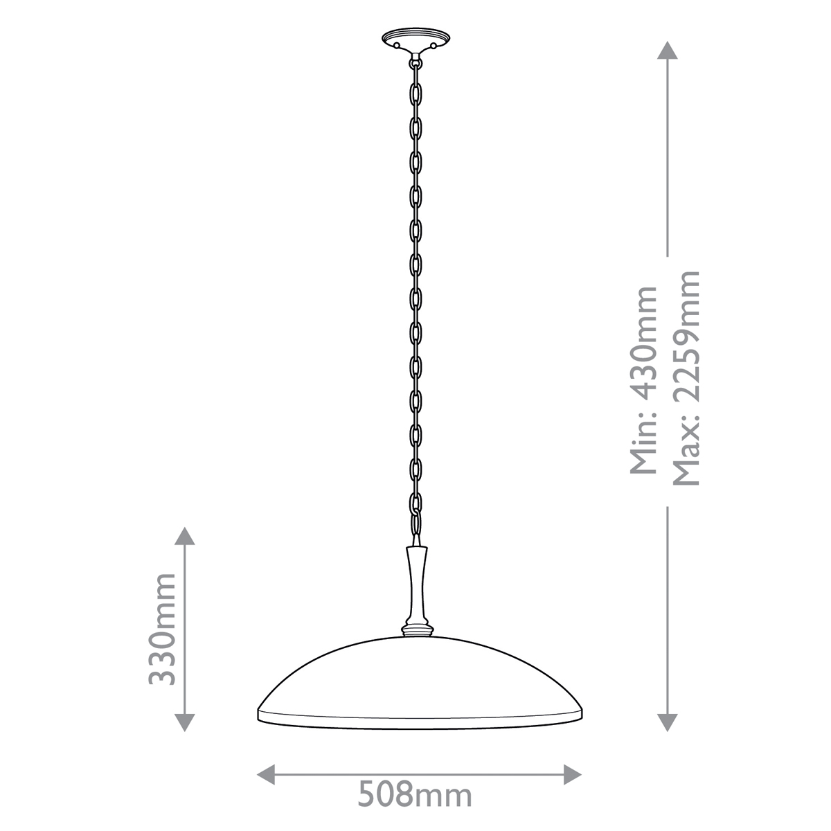 Подвесной светильник с широким куполообразным плафоном Kichler в Тюмени