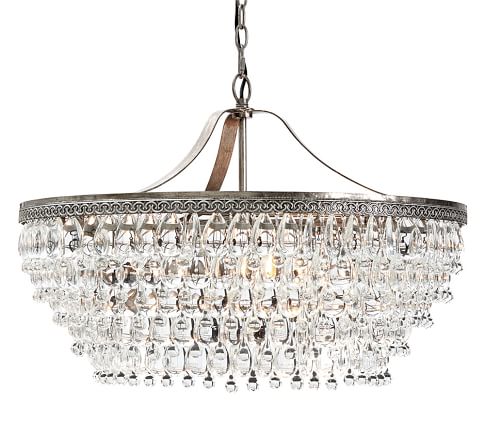 Люстра Clarissa Glass Drop Petite Round Chandelier Темная бронза винтаж Люстра Clarissa Glass Drop Petite Round Chandelier Темная бронза винтаж в Тюмени | Loft Concept