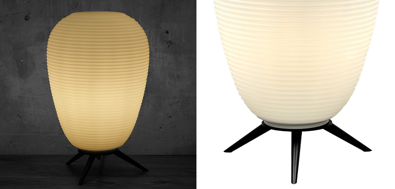 Настольная лампа в японском стиле Muir Glass Paper Lamp - фото