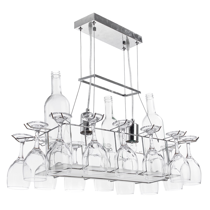 Люстра Bottles and Glasses Chandelier Прозрачный Хром Люстра Bottles and Glasses Chandelier Прозрачный Хром в Тюмени | Loft Concept