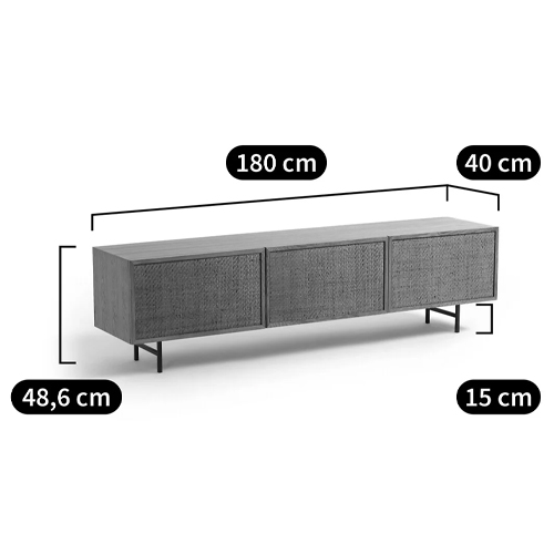 ТВ-тумба с декором из ротанга Pansy Rattan TV Stand ТВ-тумба с декором из ротанга Pansy Rattan TV Stand в Тюмени