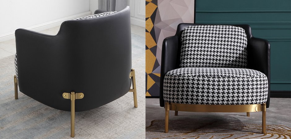 Кресло Pied de poule Gray Armchair Кресло Pied de poule Gray Armchair - Loft-Concept в Тюмени