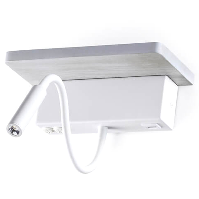 Бра Shirk Белое с USB входом Белый Бра Shirk Белое с USB входом Белый в Тюмени | Loft Concept