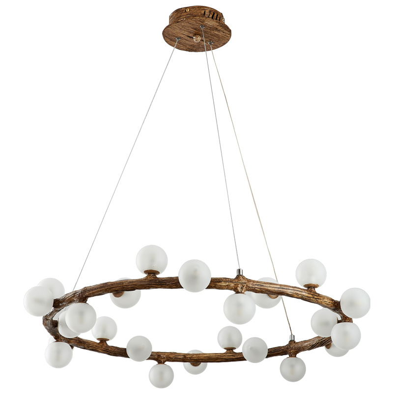 Люстра Circular Branch Chandelier Коричневый Белый Люстра Circular Branch Chandelier Коричневый Белый в Тюмени | Loft Concept