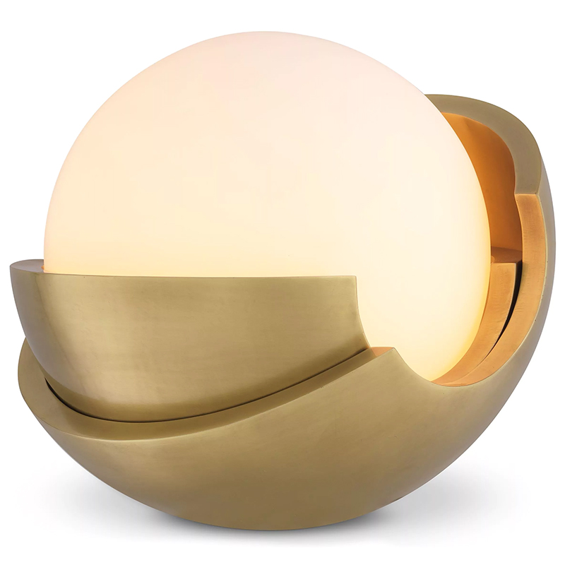 Настольная лампа Eichholtz Table Lamp Cabo Белое матовое стекло Латунь Настольная лампа Eichholtz Table Lamp Cabo Белое матовое стекло Латунь в Тюмени | Loft Concept