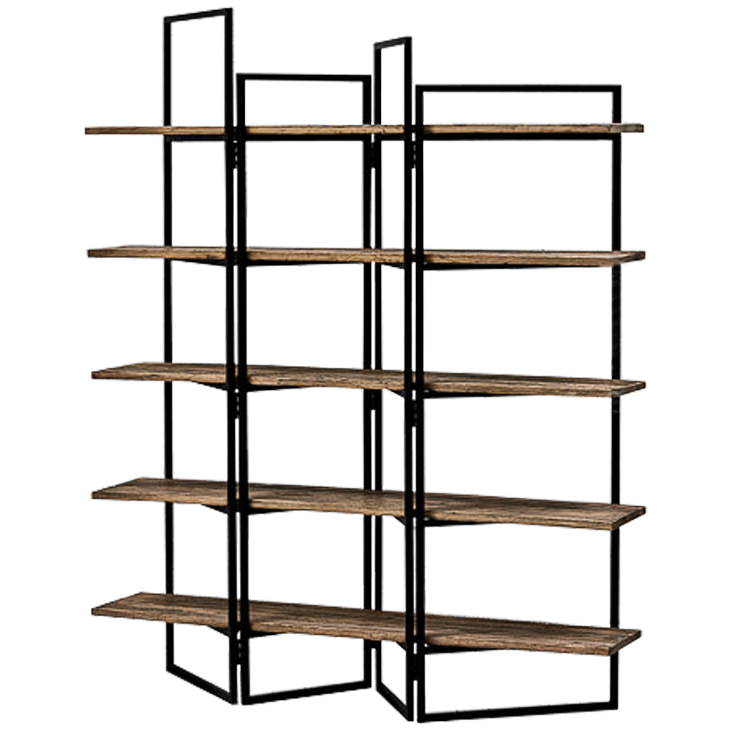 Стеллаж Luigi Loft Rack Черный Коричневый Стеллаж Luigi Loft Rack Черный Коричневый в Тюмени | Loft Concept
