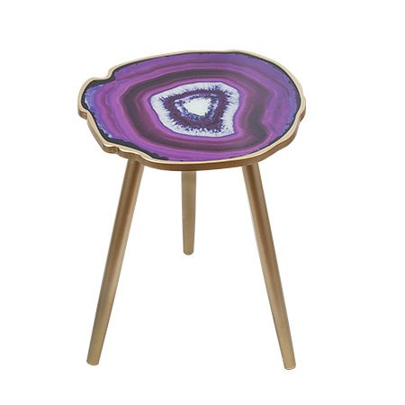 Кофейный стол Imitation Agate Fuchsia Латунь Фиолетовый Кофейный стол Imitation Agate Fuchsia Латунь Фиолетовый в Тюмени | Loft Concept