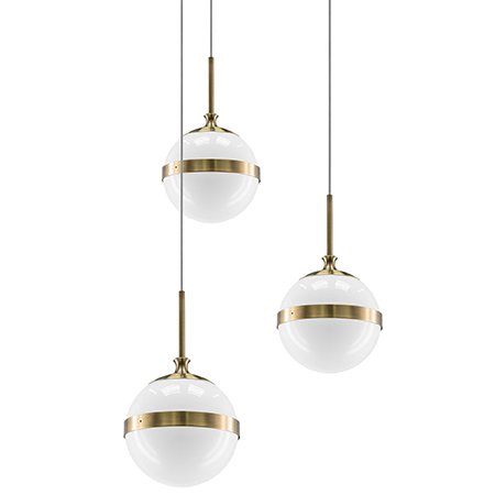 Подвесной светильник Peggy Single Pendant Light 3 Gold Белый Бронза Подвесной светильник Peggy Single Pendant Light 3 Gold Белый Бронза в Тюмени | Loft Concept