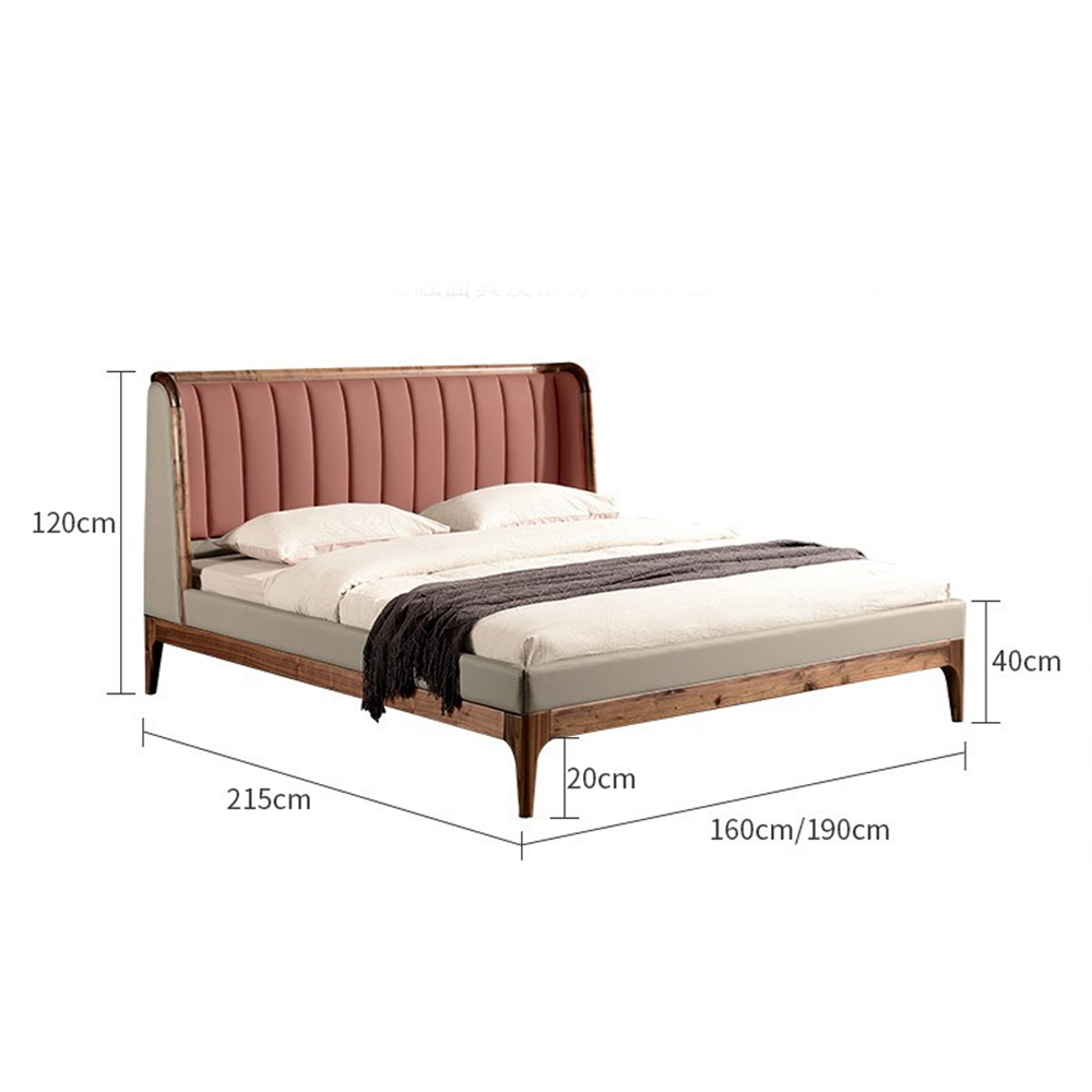 Кровать двуспальная с мягким изголовьем Moon Walnut Bed Кровать двуспальная с мягким изголовьем Moon Walnut Bed в Тюмени