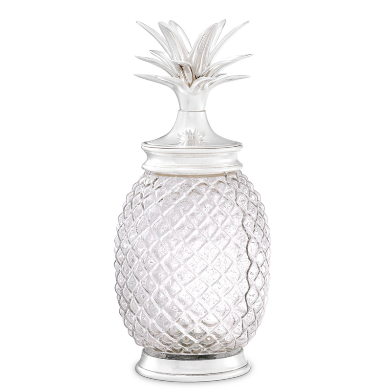 Ваза с крышкой Eichholtz Jar Hayworth silver Серебряный Прозрачный Ваза с крышкой Eichholtz Jar Hayworth silver Серебряный Прозрачный в Тюмени | Loft Concept