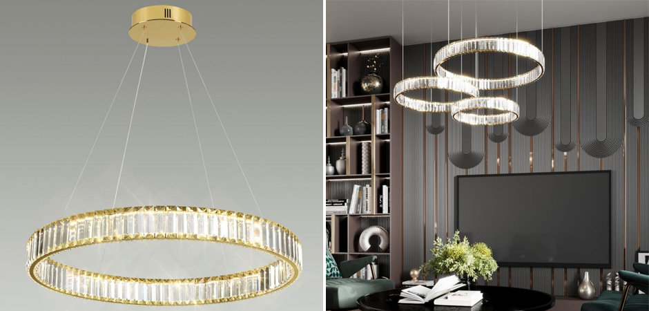Люстра Хрустальная Ring Horizontal 1 кольцо Люстра Хрустальная Ring Horizontal 1 кольцо - Loft-Concept в Тюмени
