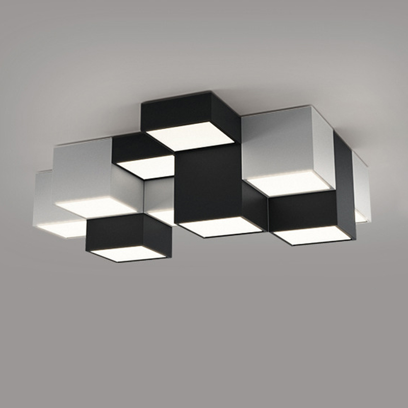Комбинация из 12-ти геометрических потолочных светильников Twelve Geometric Lamps Черный Белый Комбинация из 12-ти геометрических потолочных светильников Twelve Geometric Lamps Черный Белый в Тюмени | Loft Concept