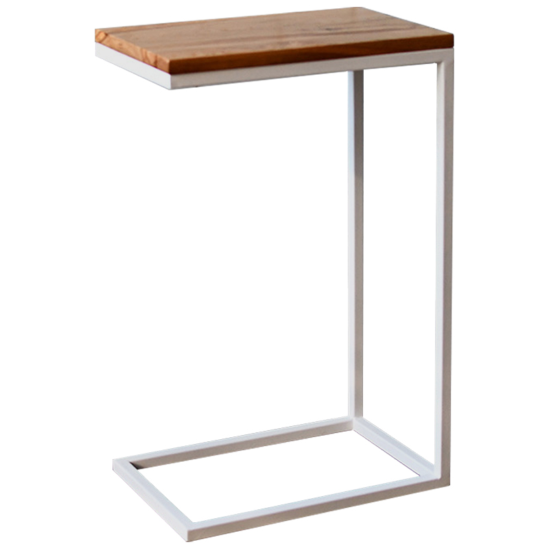 Приставной стол Hanson White Industrial Metal Rust Side Table Светлый дуб Белый Приставной стол Hanson White Industrial Metal Rust Side Table Светлый дуб Белый в Тюмени | Loft Concept