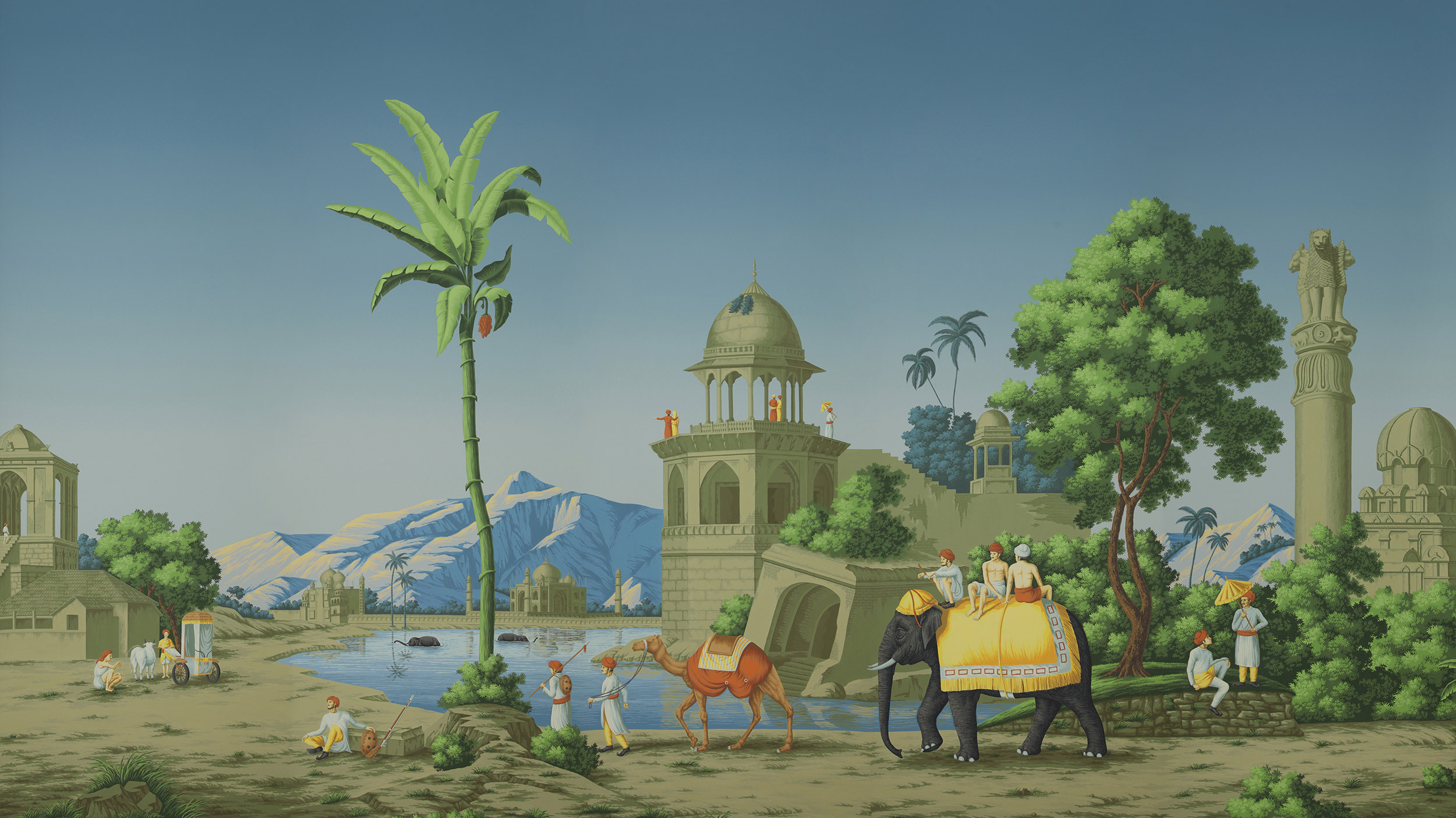 Обои ручная роспись Early Views of India Dufour on scenic paper Обои ручная роспись Early Views of India Dufour on scenic paper - постер Loft-Concept в Тюмени