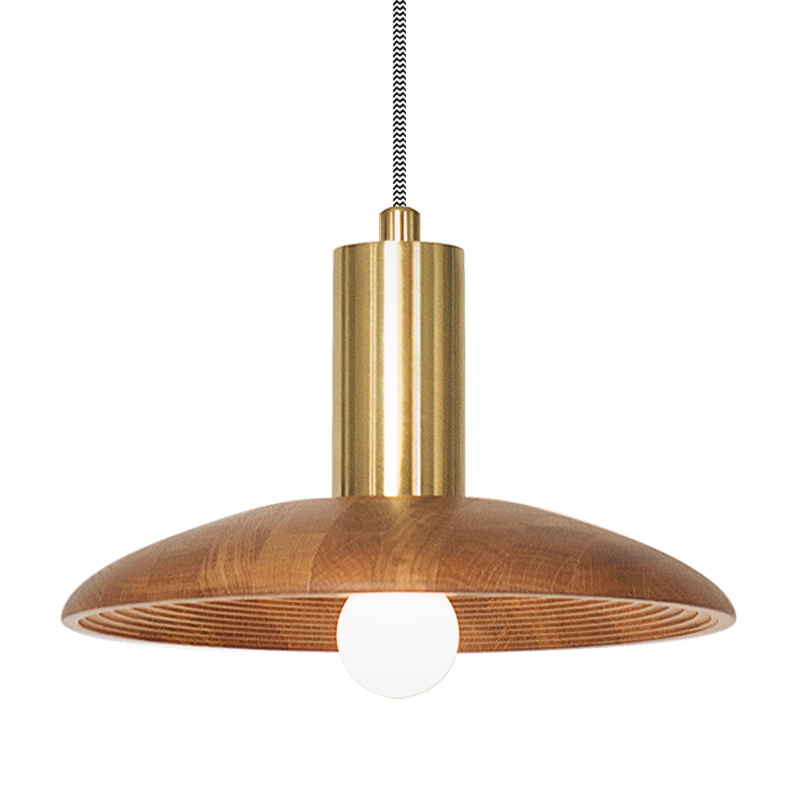 Подвесной светильник WOOD Hanging Lamp Коричневый Древесина Латунь Подвесной светильник WOOD Hanging Lamp Коричневый Древесина Латунь в Тюмени | Loft Concept