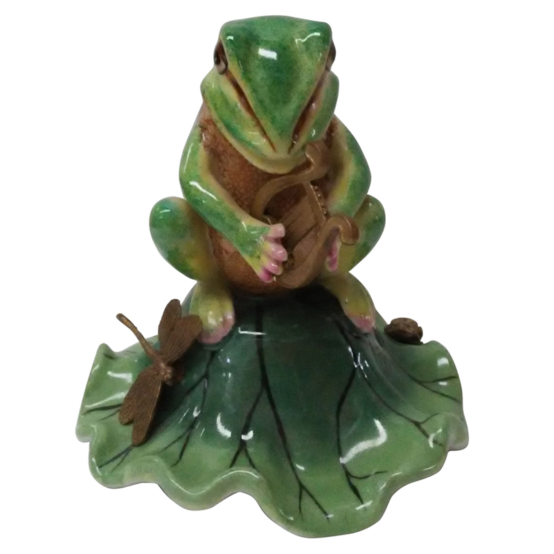 Статуэтка Frog Lyrist Зеленый Золотой Статуэтка Frog Lyrist Зеленый Золотой в Тюмени | Loft Concept