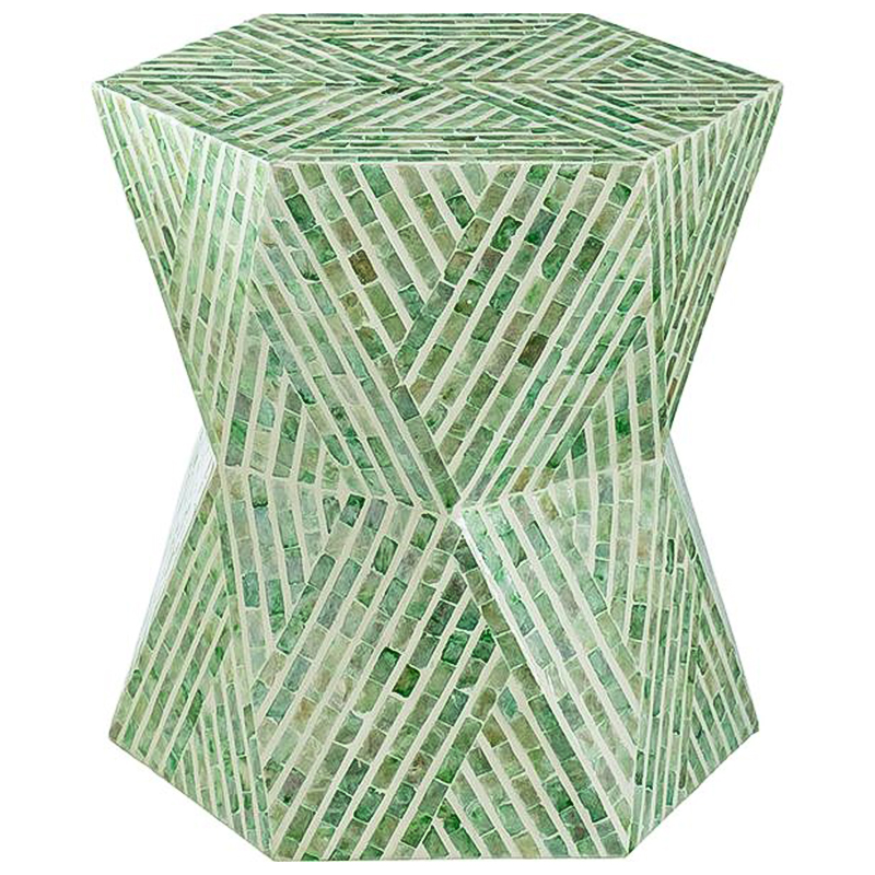 Приставной стол Geometric Green Зеленый Белый Приставной стол Geometric Green Зеленый Белый в Тюмени | Loft Concept