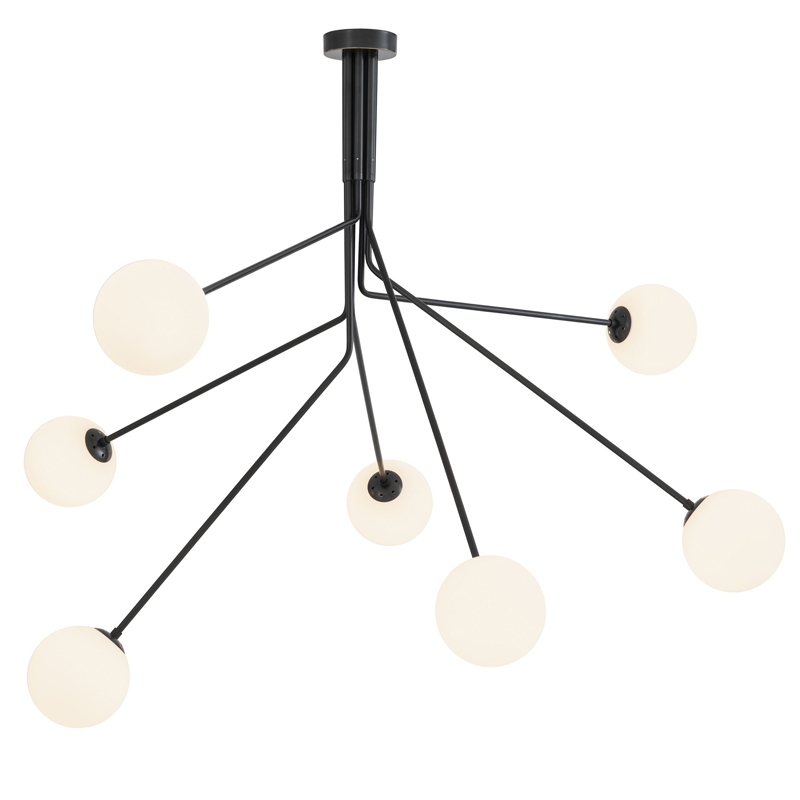 Люстра Eichholtz Chandelier Topaz Bronze Темная бронза Белое матовое стекло Люстра Eichholtz Chandelier Topaz Bronze Темная бронза Белое матовое стекло в Тюмени | Loft Concept