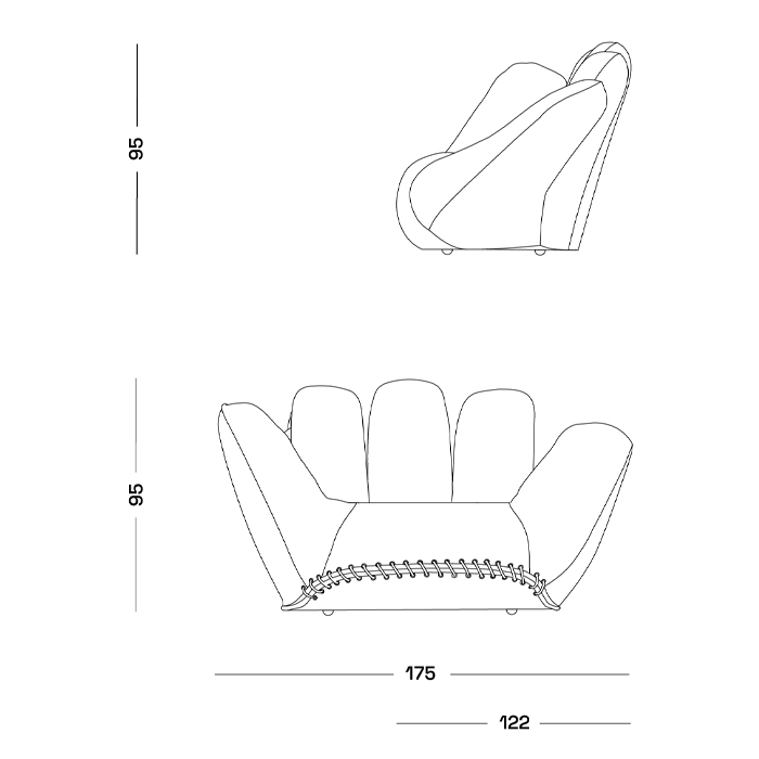 Дизайнерское кресло в форме руки Poltronova Joe Jeans Armchair Дизайнерское кресло в форме руки Poltronova Joe Jeans Armchair в Тюмени