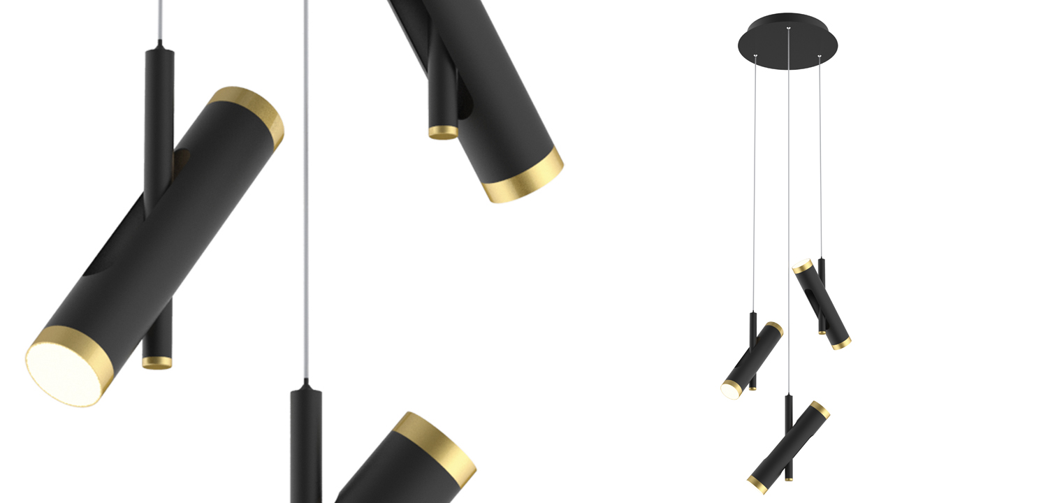 Люстра Rainer Chandelier Trio black - фото