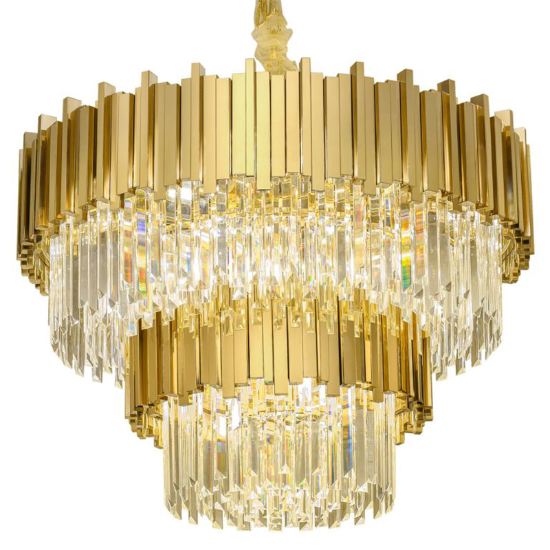 Круглая многоярусная люстра Luxxu Modern Cascade Chandelier Gold Metal Glass 80 Прозрачное Стекло Золотой Круглая многоярусная люстра Luxxu Modern Cascade Chandelier Gold Metal Glass 80 Прозрачное Стекло Золотой в Тюмени | Loft Concept