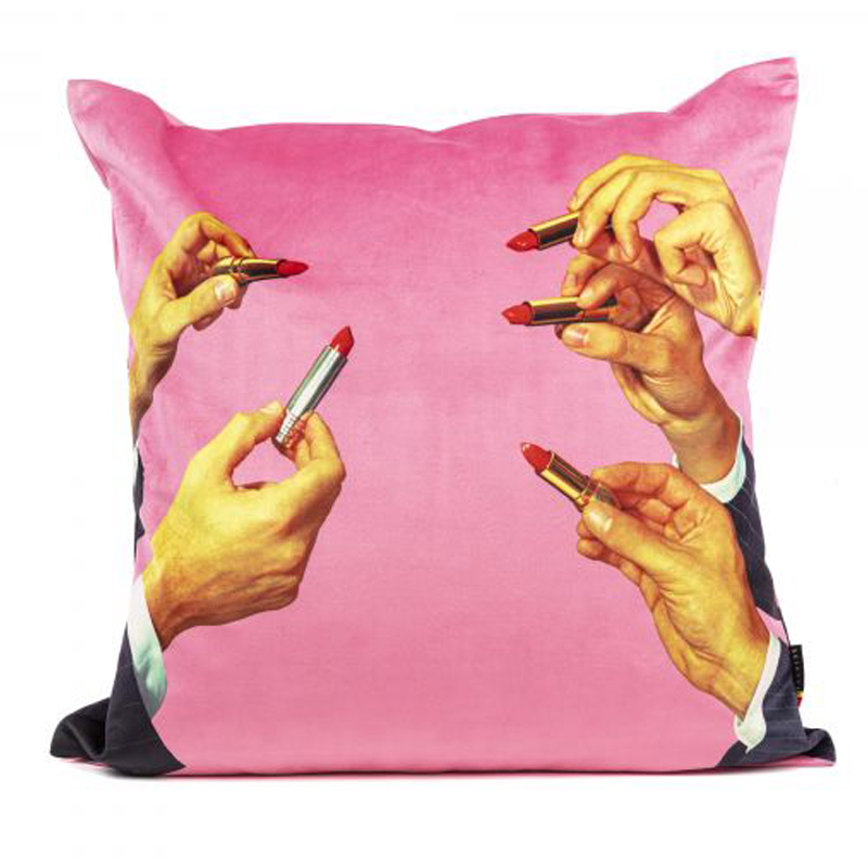 Подушка Seletti Cushion Pink Lipstick Розовый Мульти Подушка Seletti Cushion Pink Lipstick Розовый Мульти в Тюмени | Loft Concept